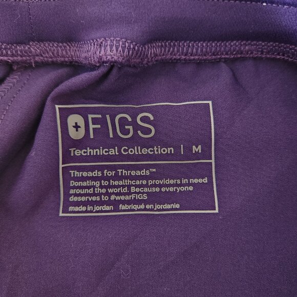 FIGS Zamora Jogger Scrub Pants Women’s Size M Purple Teal Drawstring - Picture 8 of 8